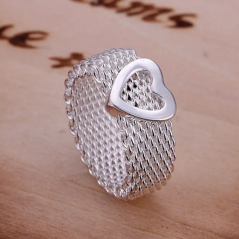 Silver Plated Ring Jewelryheart Network Ring  43 1