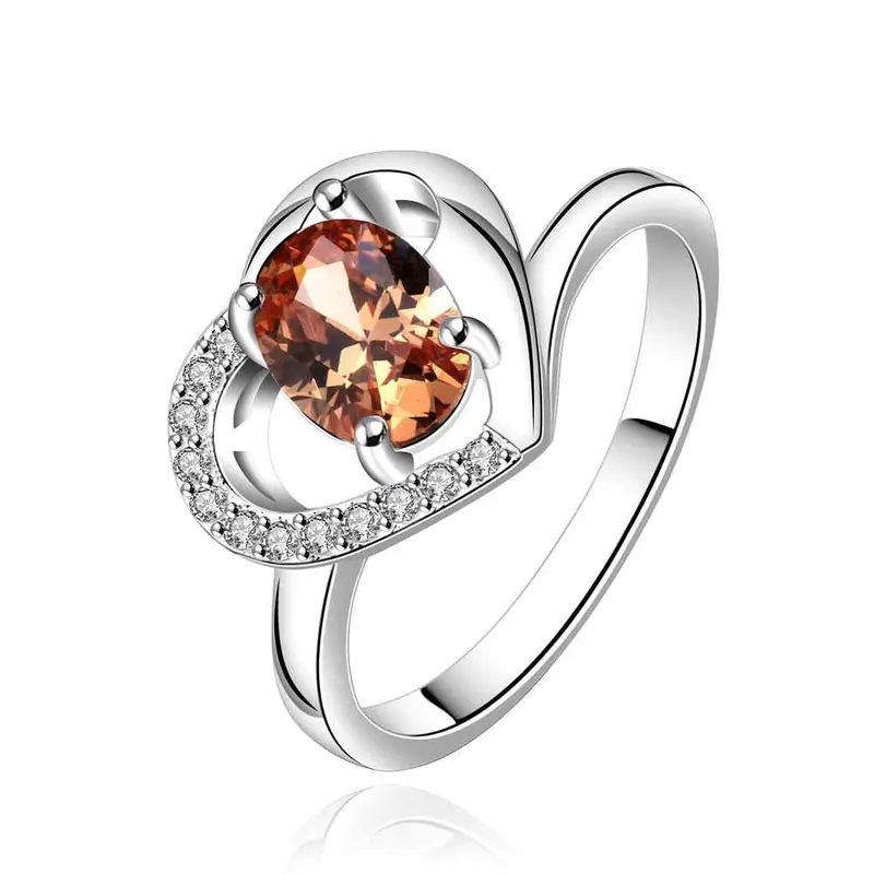 Silver Plated Ring Jewelryheart Pein Ring 639 1