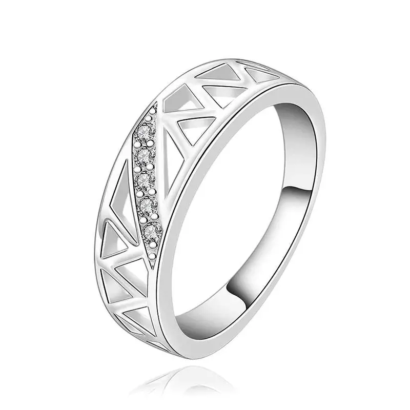 Silver Plated Ring Jewelryhollow Hole Roma Ring 49 1