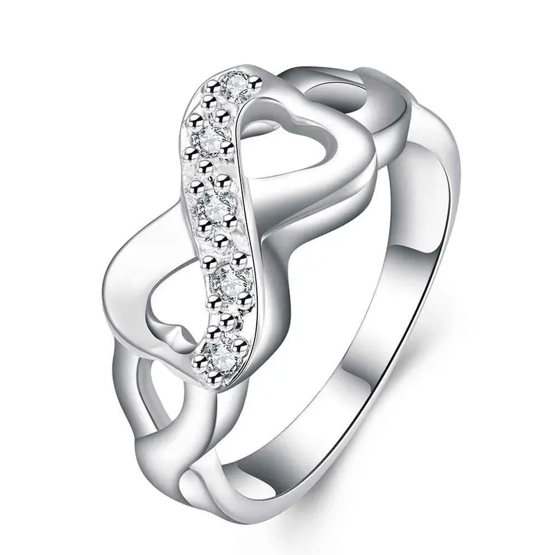 Silver Plated Ring Jewelryinlaid Stone 8 Wod Ring  49 1