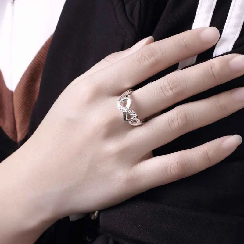 Silver Plated Ring Jewelryinlaid Stone 8 Wod Ring 49 3