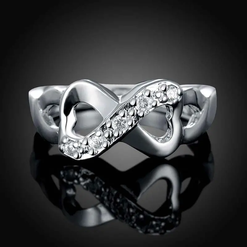 Silver Plated Ring Jewelryinlaid Stone 8 Wod Ring 49 5