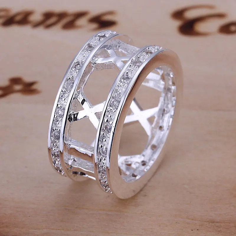 Silver Plated Ring Jewelryinlaid Stone Roman Ring 2 2