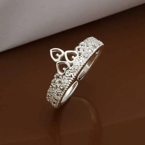 Silver Plated Ring Jewelryinsets Crown Ring 218 1
