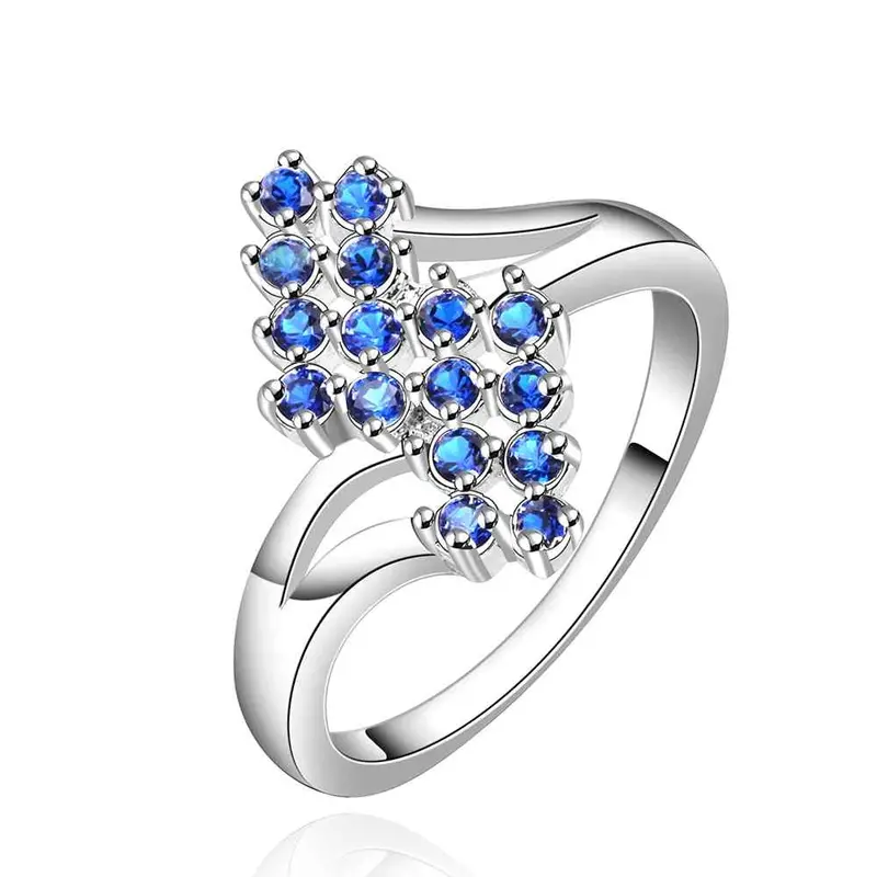 Silver Plated Ring Jewelryleaf Trss Blue Ring 528 1
