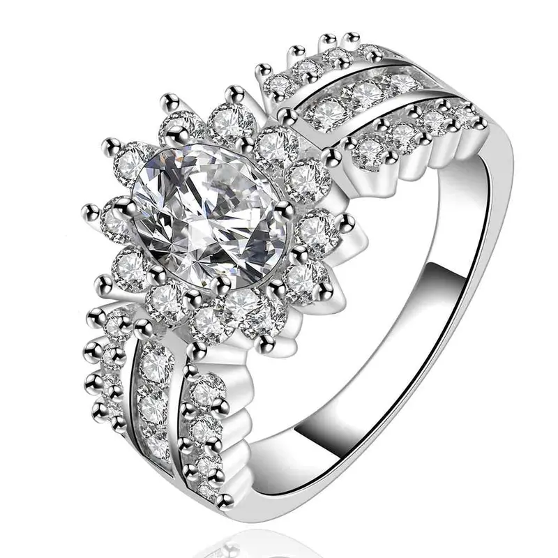 Silver Plated Ring Jewelryluxnx Stone Ring 584 1