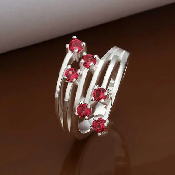 Silver Plated Ring Jewelrymeteor Insets Ring 368 1