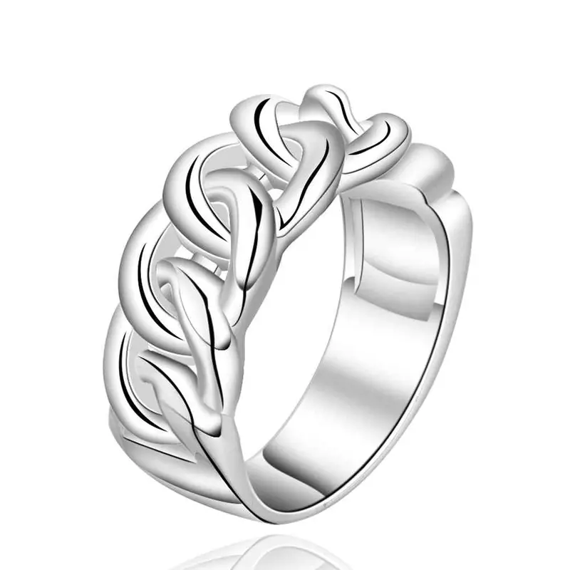 Silver Plated Ring Jewelryrope One By One Ring 537 2