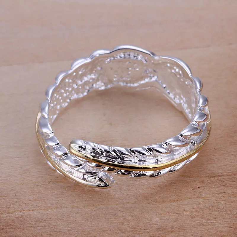 Silver Plated Ring Jewelryseparations Feather Ring  2 1