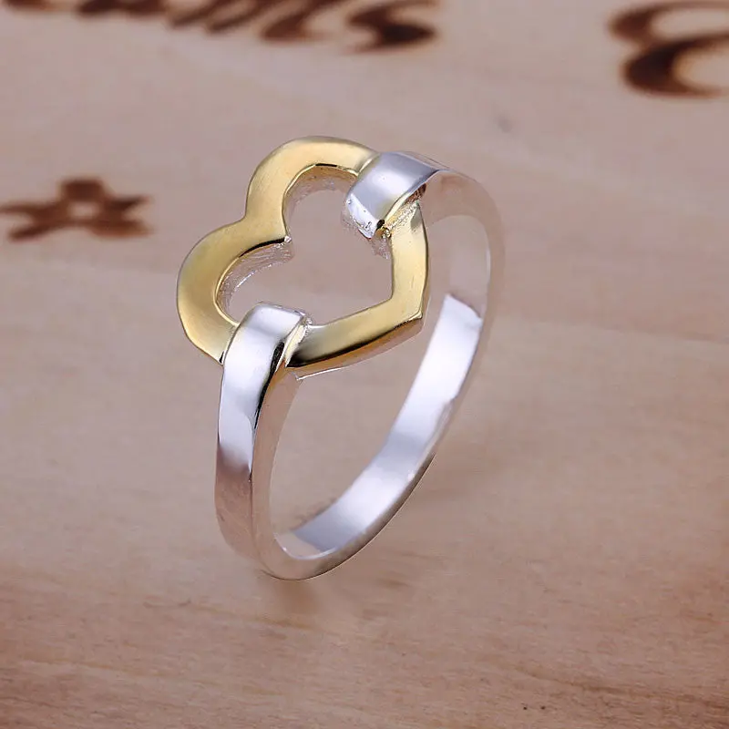 Silver Plated Ring Jewelryseparations Heart Ring  19 1