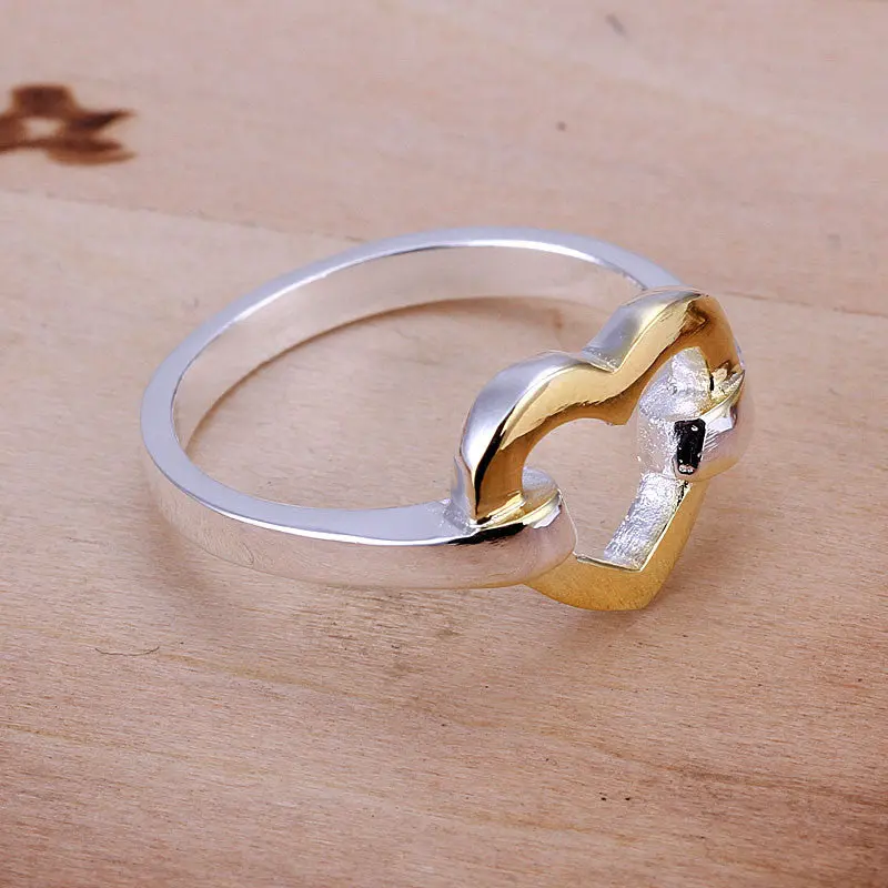 Silver Plated Ring Jewelryseparations Heart Ring 19 3