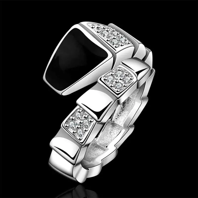 Silver Plated Ring Jewelrysnake Head Ring 632 2