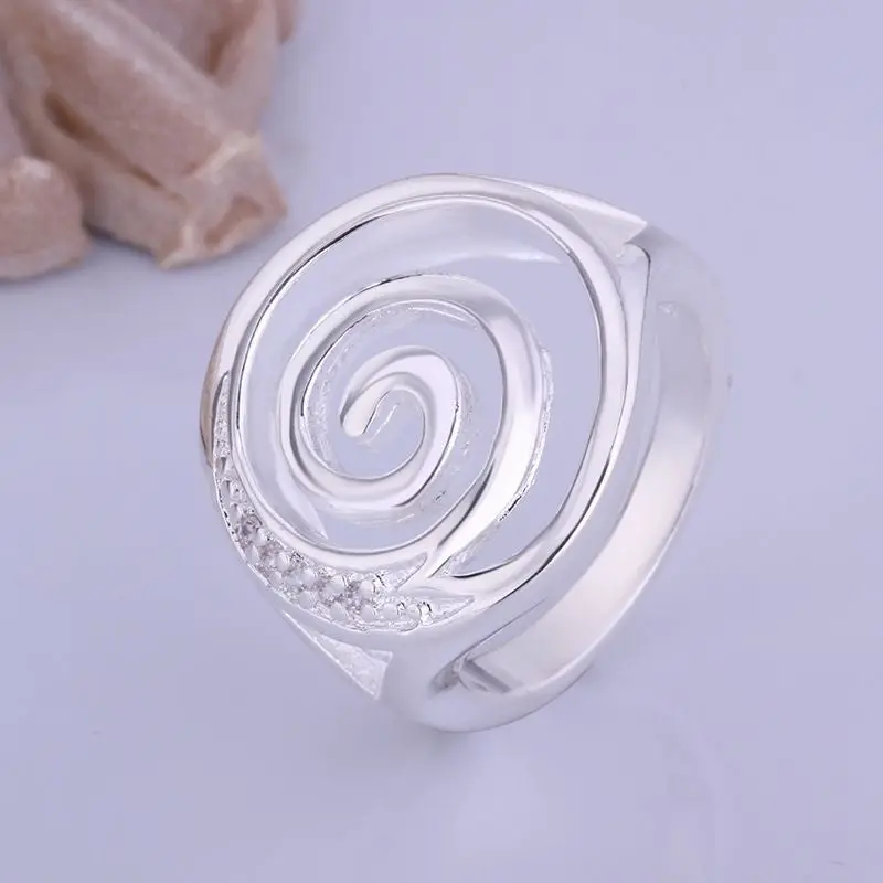 Silver Plated Ring Jewelrywhirlwind Ring 4 4 1