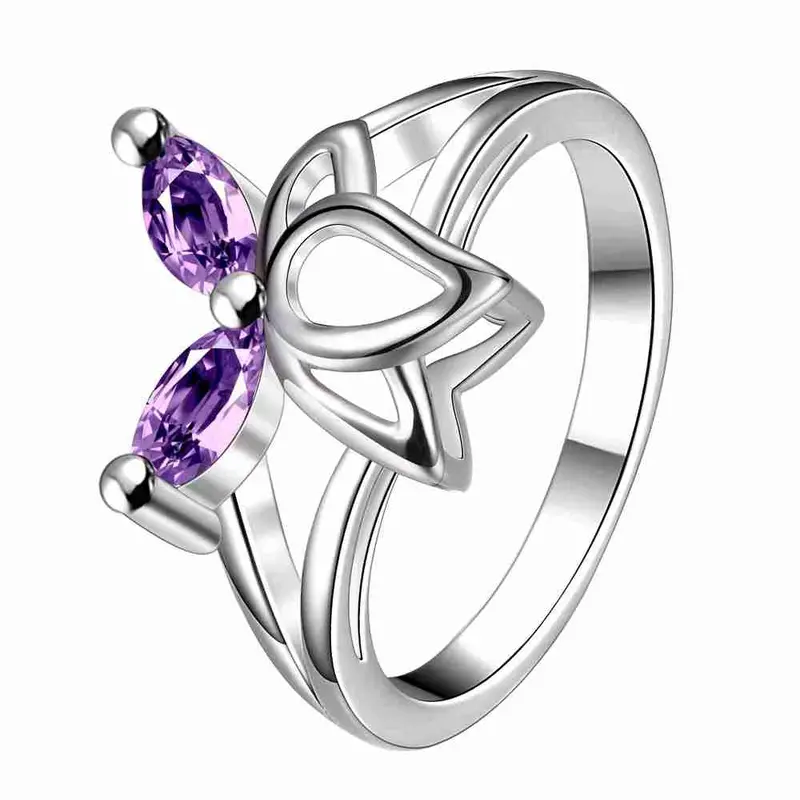 Silver Plated Rings For Men Butterfly Dance Men Ring Costume Jewellery 2