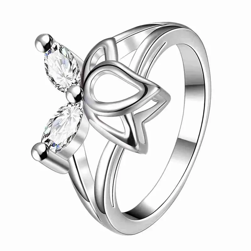 Silver Plated Rings For Men Butterfly Dance Men Ring Costume Jewellery 3