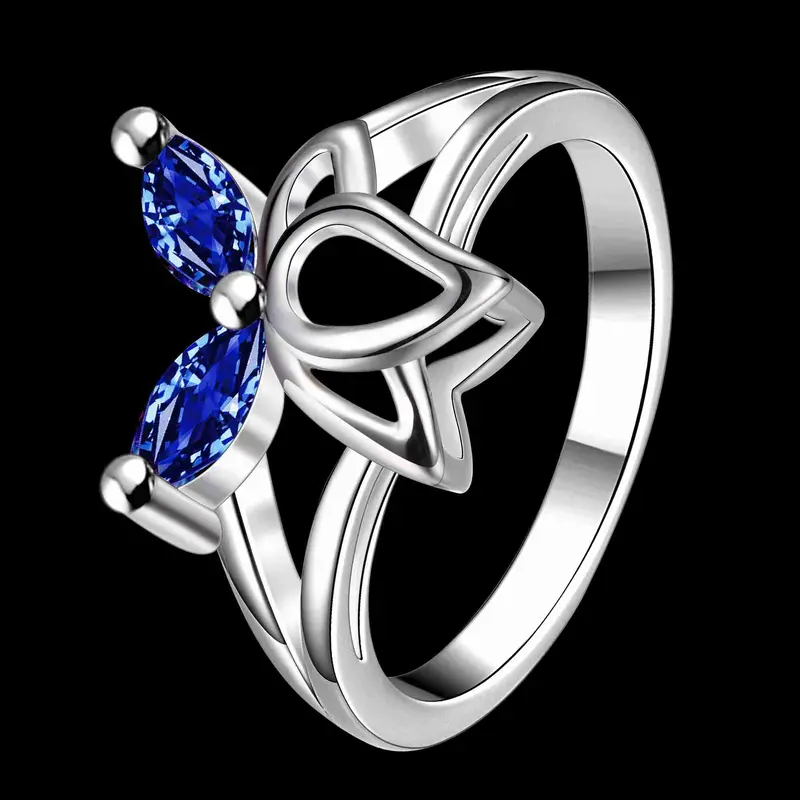Silver Plated Rings For Men Butterfly Dance Men Ring Costume Jewellery 5
