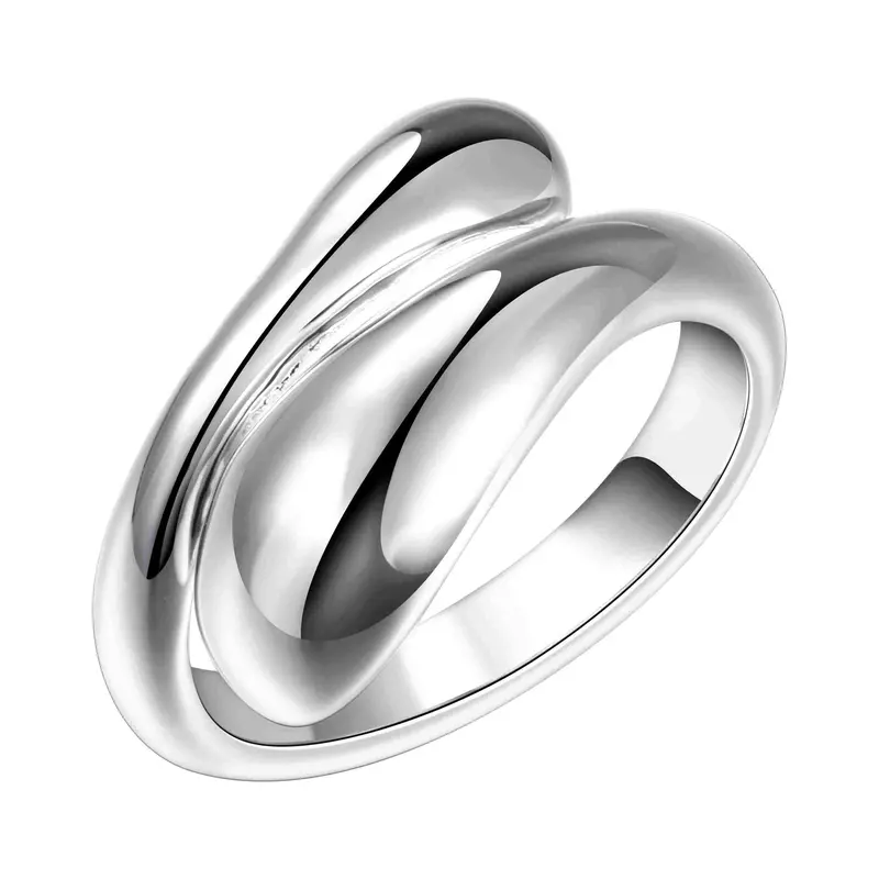 Silver Plated Rings For Men Dual Round Ring Men Charms  12 1