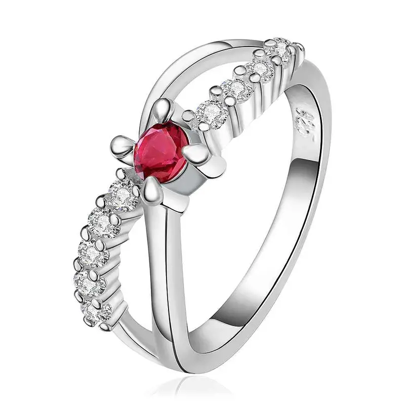 Silver Plated Rings For Men Insets 8Word Ruby Ring Men Collier Plastron Femme 23 1