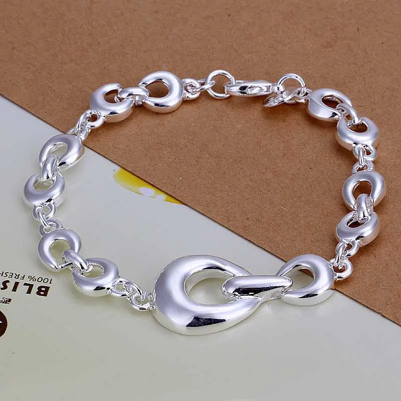 Silver Plated Size Horseshoe Men Bracelet Jewelry292 1