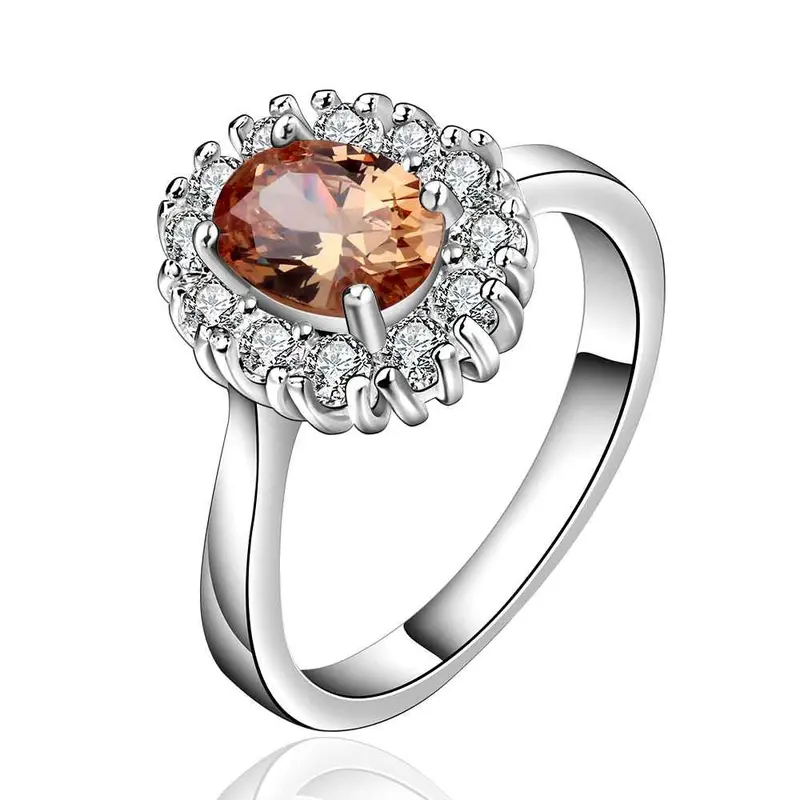 Silver Plated Stamp Ellipse Stone Crystal Rings The Lord Of Rings Silver Plated Ring 649 2