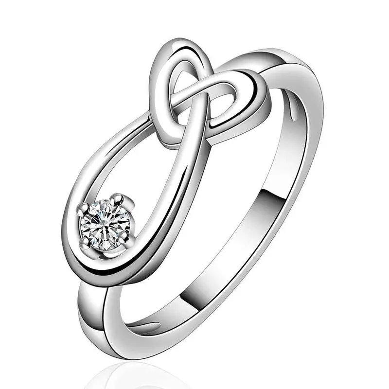 Silver Plated Stamp Heart Drop Water Rings The Lord Of Rings Silver Plated Ring 658 1