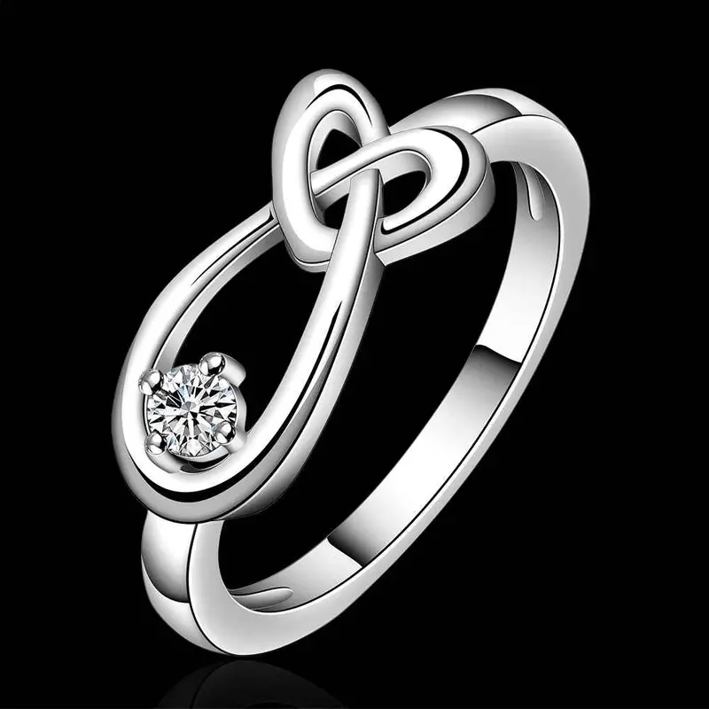Silver Plated Stamp Heart Drop Water Rings The Lord Of Rings Silver Plated Ring 658 2