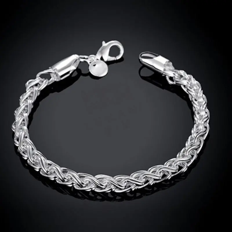 Silver Plated Stunning Fashion Jewelry Classic Twine Bracelet Unisex Ll4 1