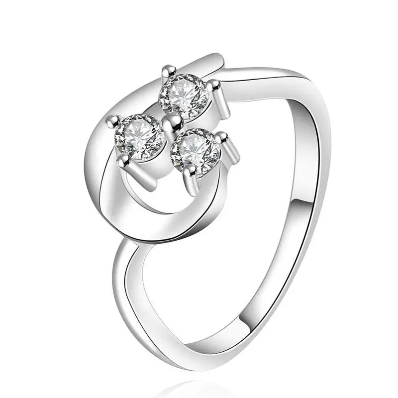 Silver Plated Wedding Rings Wish White Stones Anillos Bear Personalized328 3