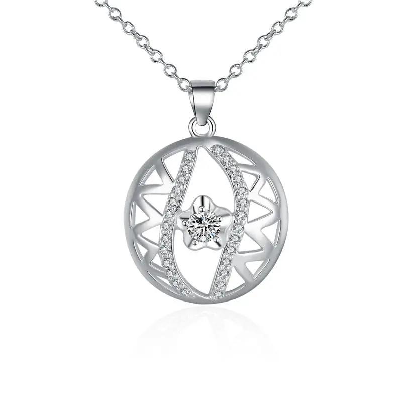 Silver Plated Women Necklace Flower In Eye Tattoo Choker Charms174 1