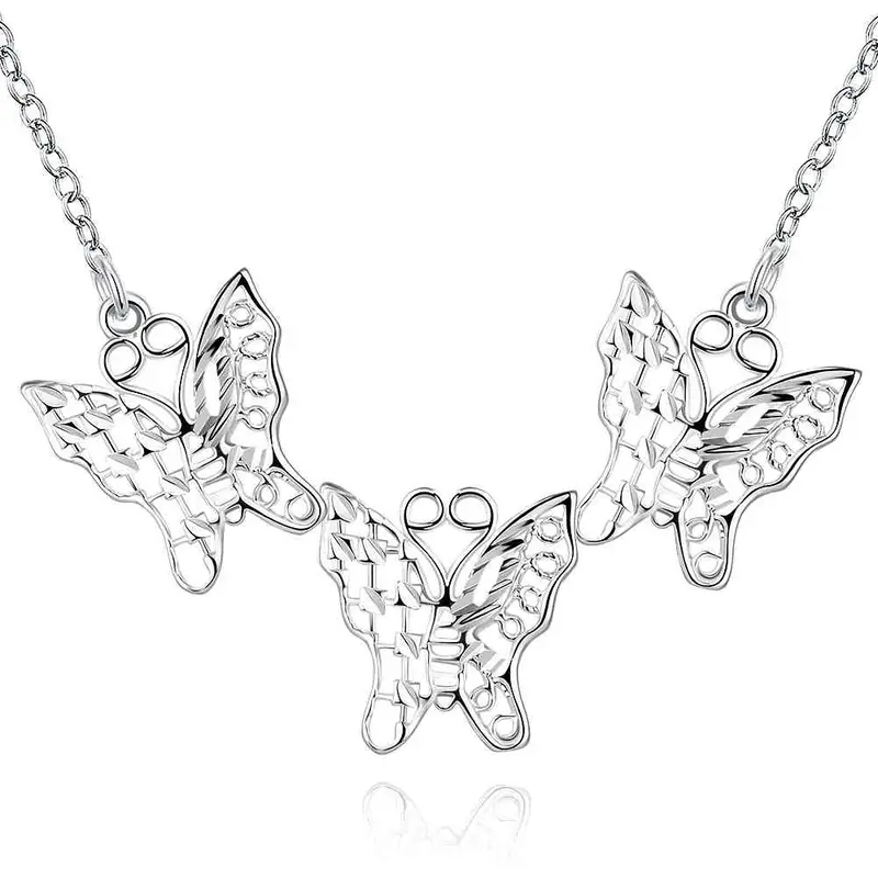 Silver Plated Women Necklace Insets Kitten Tattoo Choker Joias212 7