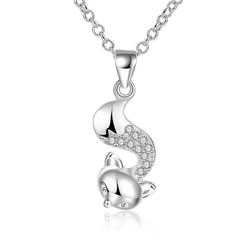 Silver Plated Women Necklace Insets Kitten Tattoo Choker Joias212 8