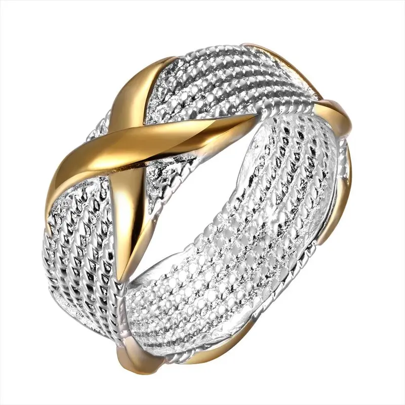 Silver Rings For Men Dichroic X Anillos Costume Jewellery  13 1