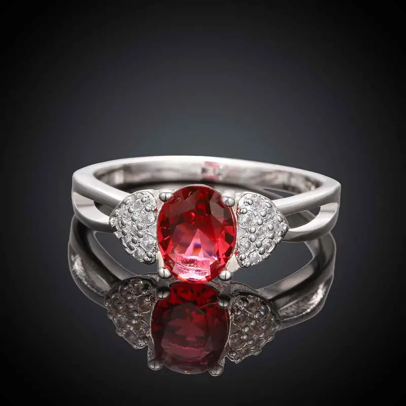 Silver Rings For Men Double Heart Stone Ring Men Bijoux Women Fspr  8 1