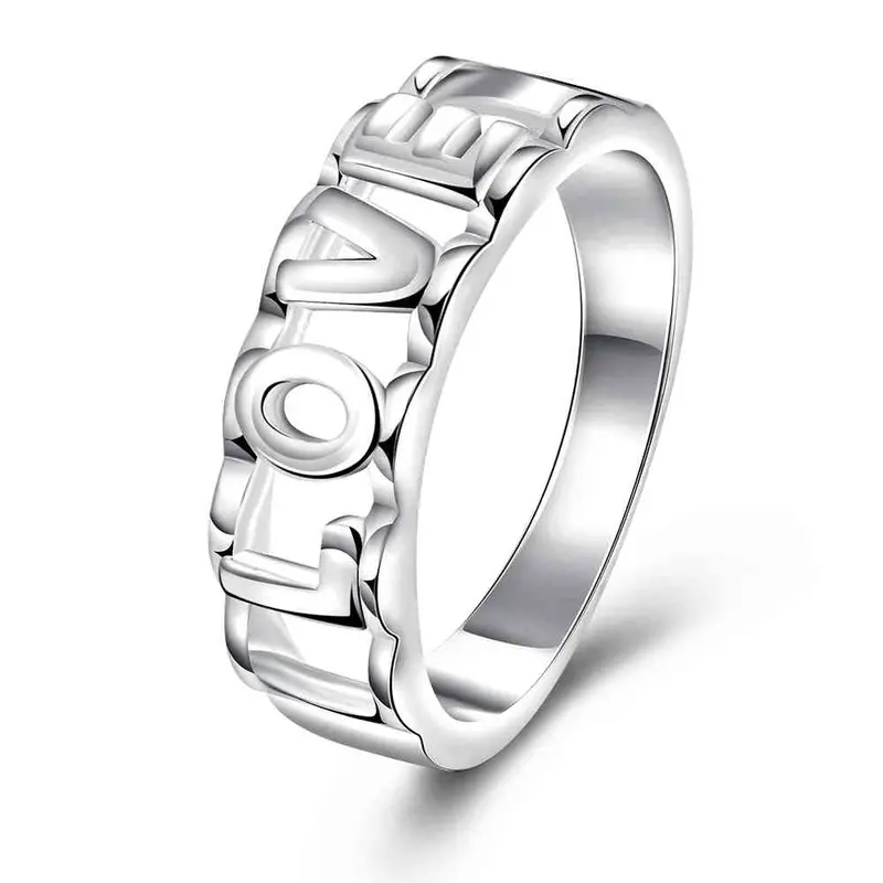 Silver Rings For Men Pierced Love Opal Bone 722 1