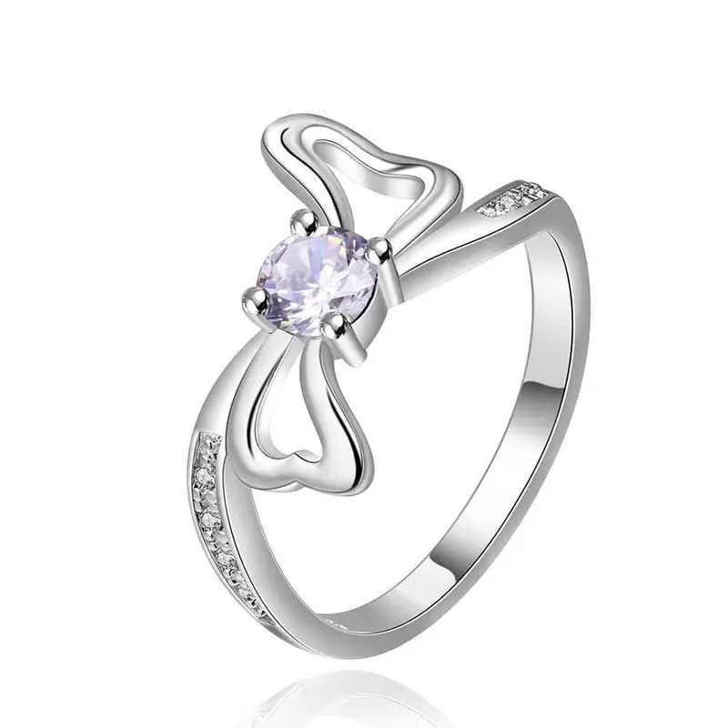 Silver Rings White Bow Sed Anillos Bear Jewelry European Style 18 1