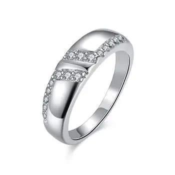 Silver Ringsilver Plated Jewelry Ringinlaid Stone Bidirectional L Rings 235 1