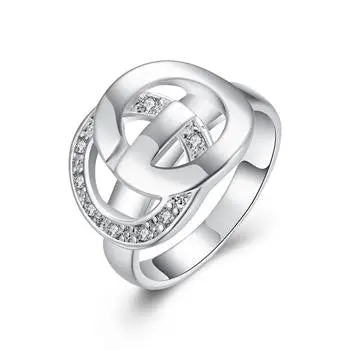 Silver Ringsilver Plated Ring Inlaid Stone Finger Rings 291 1