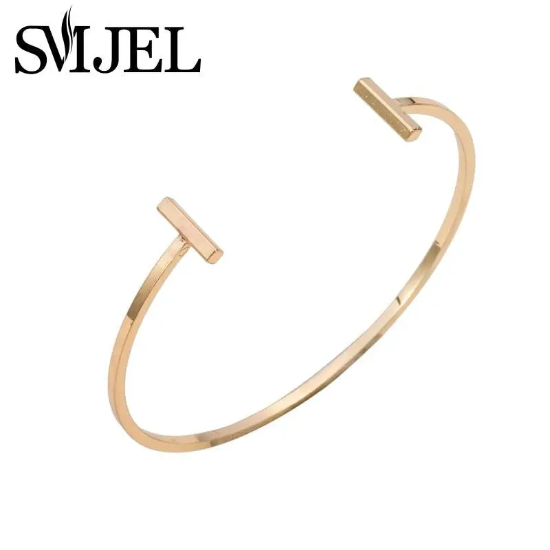 Silver Simple Double Bar Adjustable Bracelets Bangles 30Pcs-G005 1