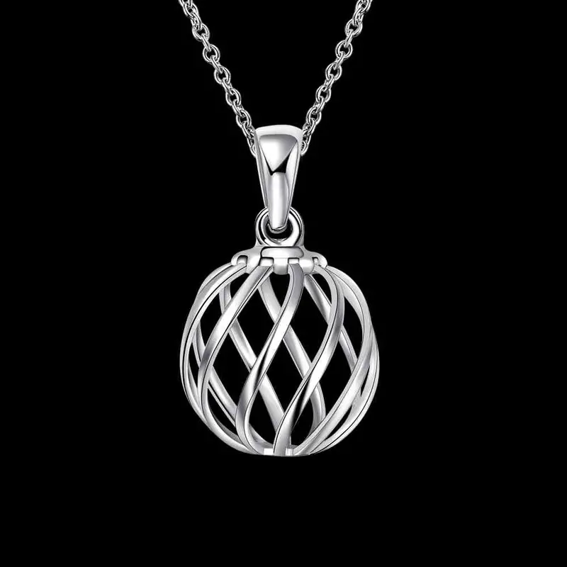 Silver Statement Necklace Twisted Lantern Tenis Masculino Elegant 716 2