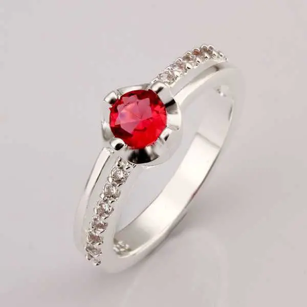 Silver Wedding Ring Austria Crystal Bague Jewelry 6 1