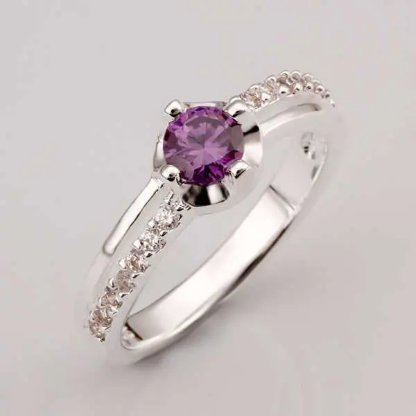 Silver Wedding Ring Austria Crystal Bague Jewelry 6 2