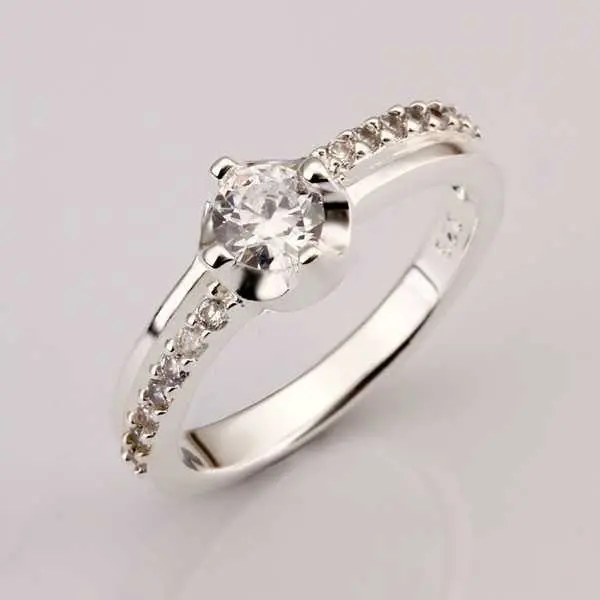 Silver Wedding Ring Austria Crystal Bague Jewelry 6 3