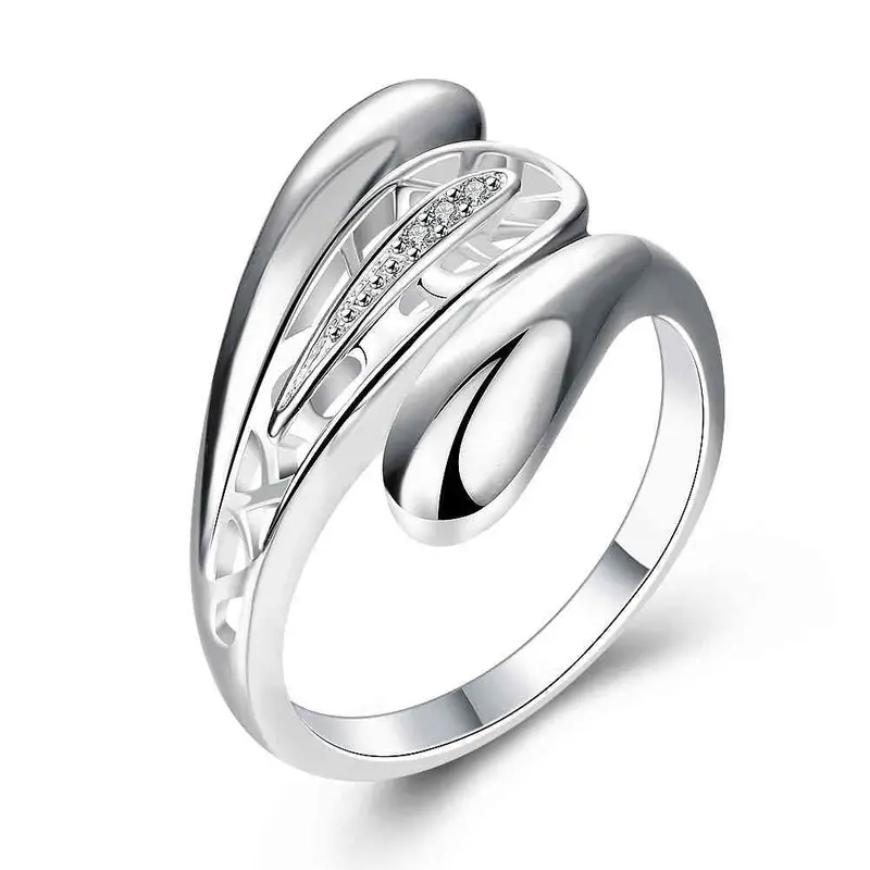 Silver Wedding Rings Insets Droplets Ring Men Costume Jewellery 746 1