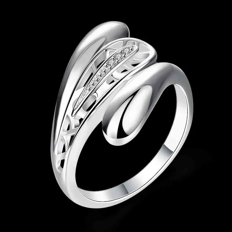 Silver Wedding Rings Insets Droplets Ring Men Costume Jewellery 746 2