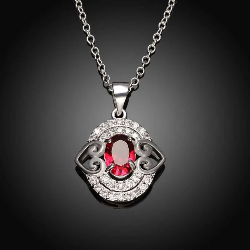 Silver Women Necklace Insets Round Tenis Masculino Bone Fspn  6 1