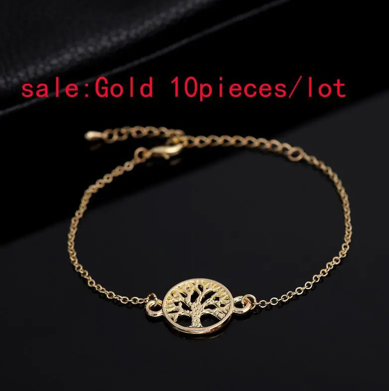 Simle Link Chain Tree Of Life Bracelet 10Pcs30pcs-B037 1