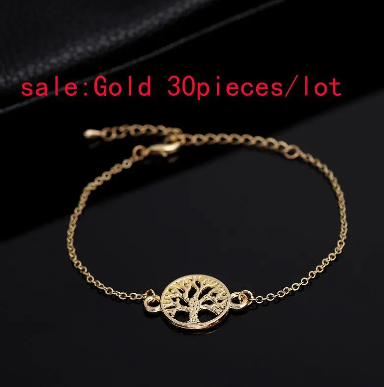 Simle Link Chain Tree Of Life Bracelet 10Pcs30pcs-B037 2