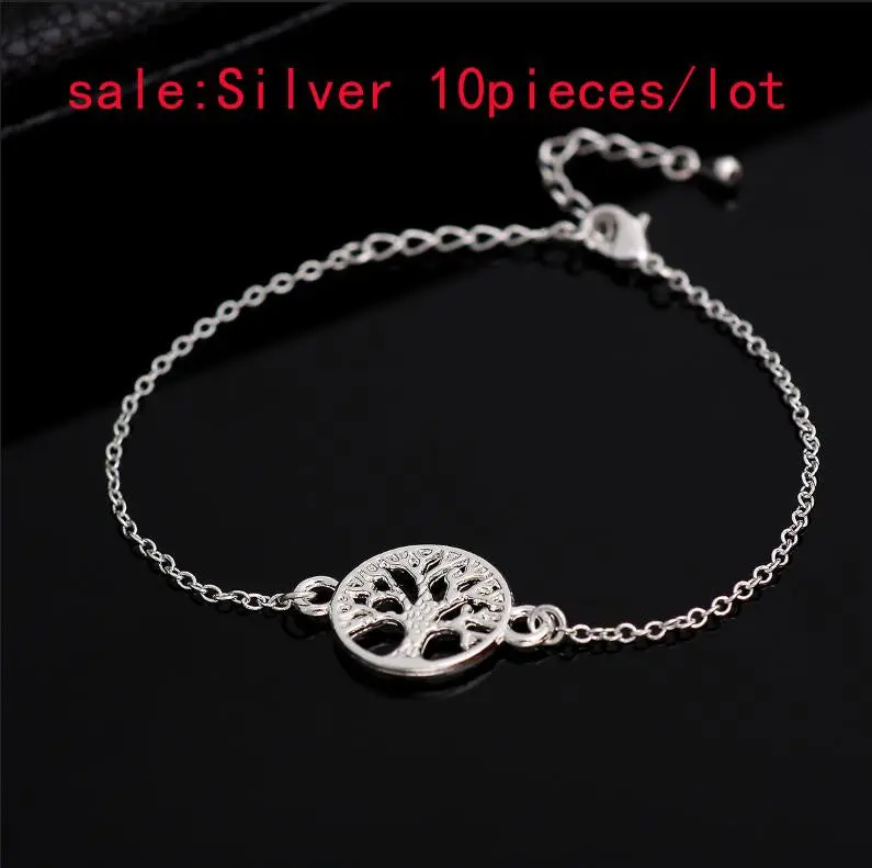 Simle Link Chain Tree Of Life Bracelet 10Pcs30pcs-B037 3