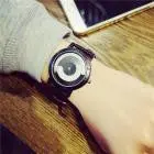 Simple And Creative Trends Couple Lovers Women Watches Black Strap Watch Fast Shipping Feida 1