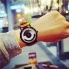 Simple And Creative Trends Couple Lovers Women Watches Black Strap Watch Fast Shipping Feida 2